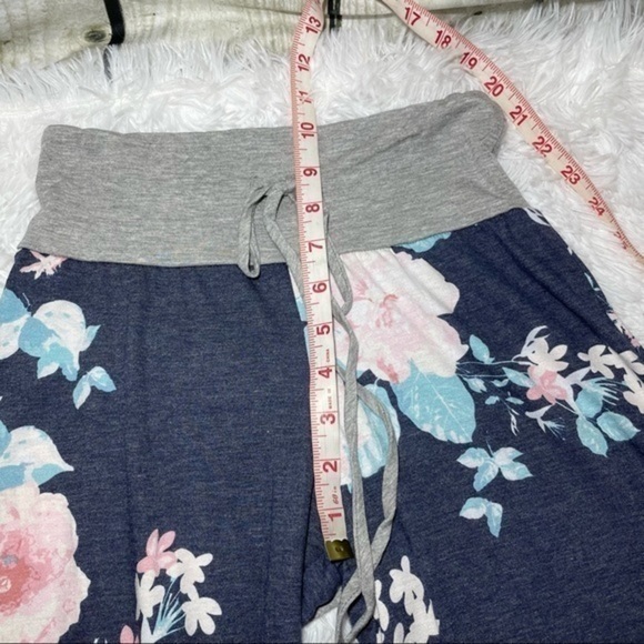 EGS BY ELOGES Navy Floral Wide Leg Pant Small - Picture 6 of 12